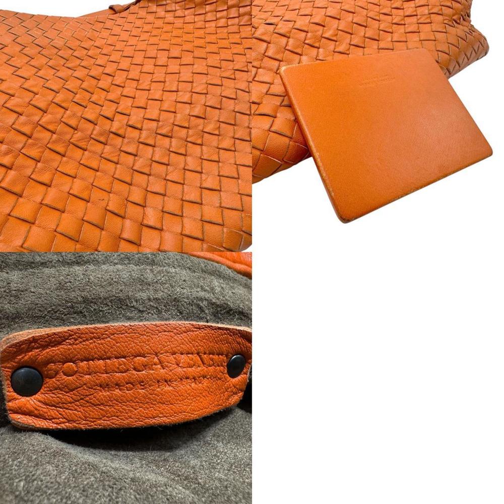 BOTTEGA VENETA Shoulder Bag Intrecciato Leather Orange Women's z3288 - Picture 5 of 5